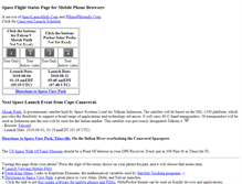 Tablet Screenshot of m.spacelaunchinfo.com